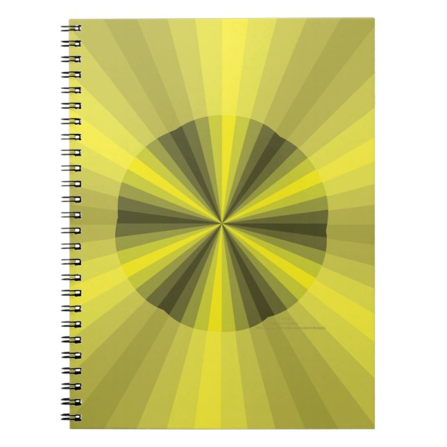 Espiral Ilusão Óptica Caderno Amarelo (Frente)