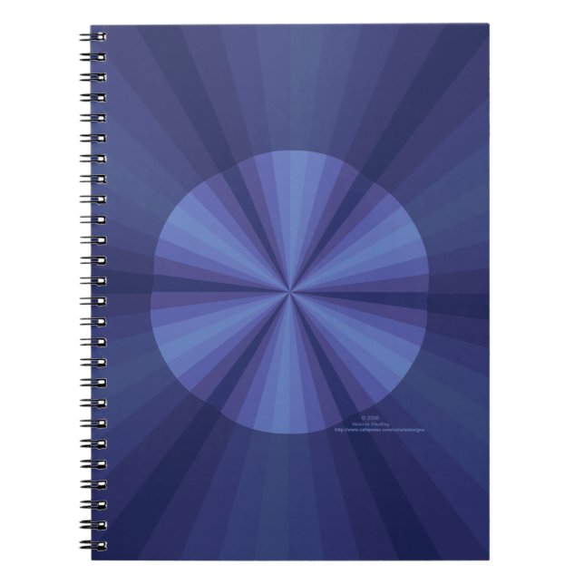 Espiral Ilusão Óptica Caderno Azul (Frente)