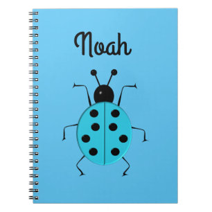 Espiral joaninhas fofas, caderno personalizado