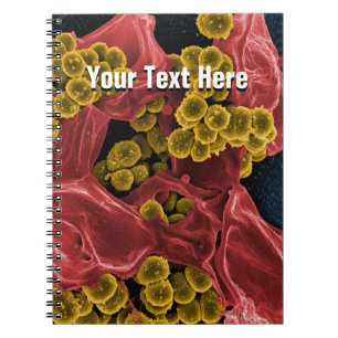 Espiral jornal personalizado microbiologia do caderno da