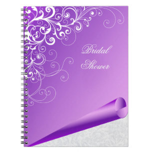 Espiral Lavanda chique & caderno do costume do Flourish do