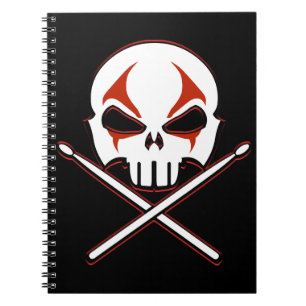 Espiral Livro do Diário do baterista do metal do caderno