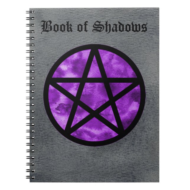 Espiral Livro roxo do Pentacle do caderno 2 das sombras (Frente)