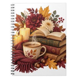 Espiral Livros Aconchegantes e Café Caderno de Outono