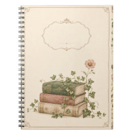 Espiral Livros Botânicos Vintage & Caderno Ivy Cottagecore