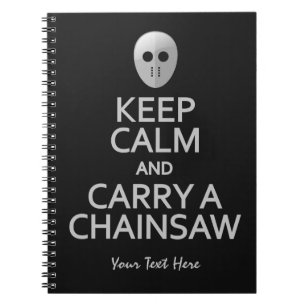 Espiral Mantenha a calma & leve um caderno do costume da