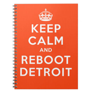 Espiral Mantenha caderno calmo e da repartição de Detroit