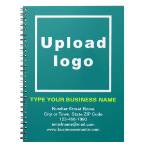 Espiral Marca Comercial em Caderno Verde Teal