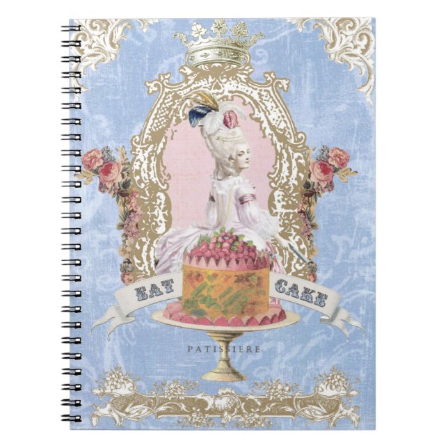 Espiral Marie Antoinette-Come o caderno do bolo… (Frente)