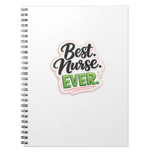 Espiral Melhor Enfermeira de Sempre Tipografia Caderno Pre