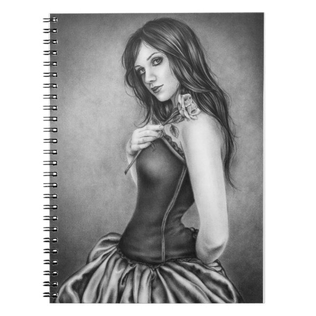 Espiral Menina com o caderno do rosa (Frente)