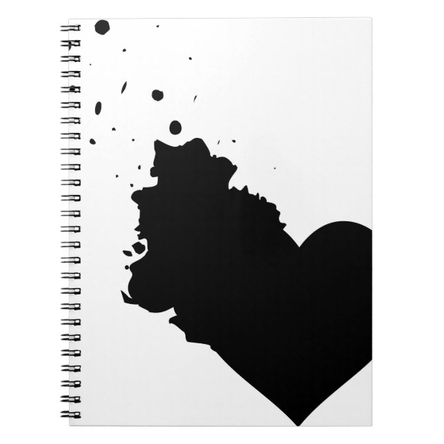 Espiral Meu caderno Splattered do coração (Frente)