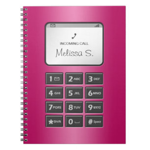Espiral Meu outro telefone - caderno fúcsia