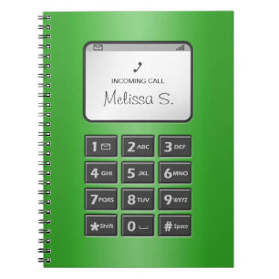 Espiral Meu outro telefone - caderno verde