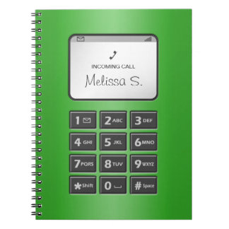 Espiral Meu outro telefone - caderno verde