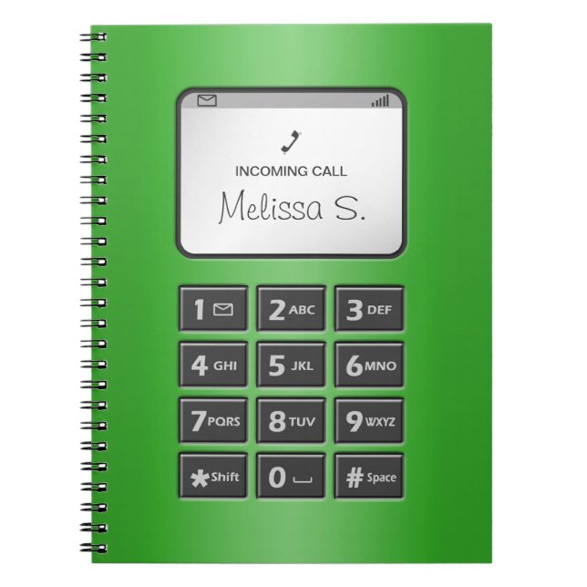 Espiral Meu outro telefone - caderno verde (Frente)