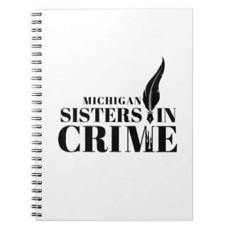 Espiral Michigan Sisters in Crime caderno ou diário