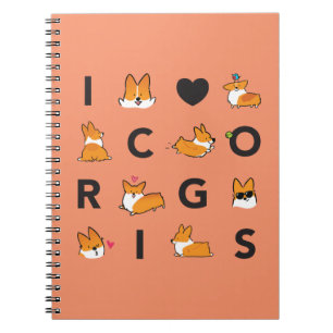 Espiral Mim caderno CorgiThings dos Corgis do coração
