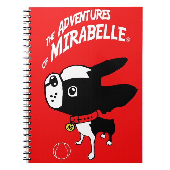 Espiral Mirabelle o caderno do terrier de Boston (Frente)