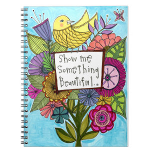 Espiral Mostre-me algo caderno bonito
