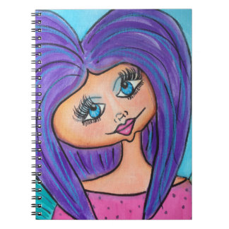 Espiral Mulher da caverna - caderno - roxo