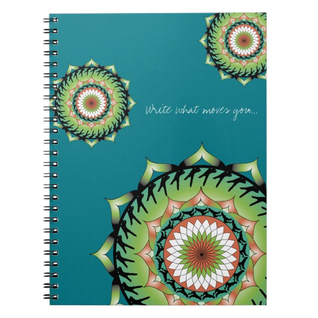Espiral O caderno 2% pipe% da mandala do movimento escreve (Frente)