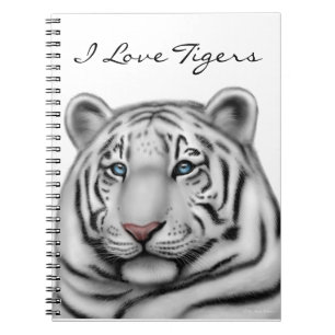Espiral O caderno branco do tigre de Bengal