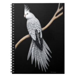 Espiral O caderno Pied do papagaio do Cockatiel da pérola