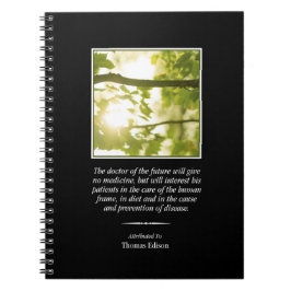 Espiral O doutor do caderno futuro da quiroterapia