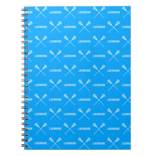 Espiral O Lacrosse azul cola o caderno
