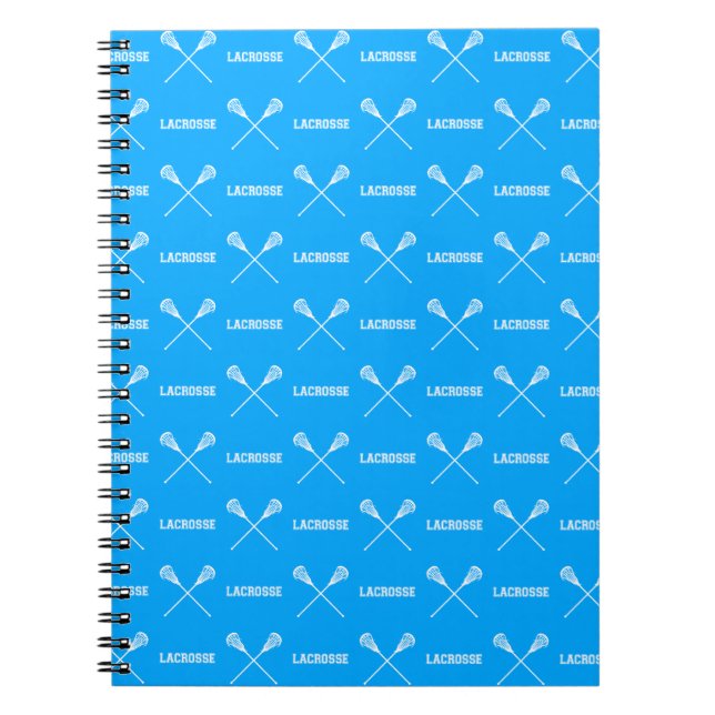 Espiral O Lacrosse azul cola o caderno (Frente)