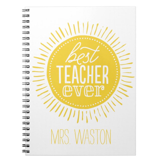 Espiral O melhor professor nunca, caderno feito sob (Frente)