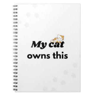 Espiral O Meu Gato Possui Este Caderno Divertido de Gato