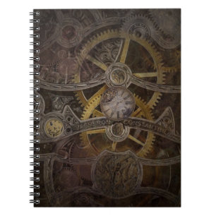 Espiral O pulso de disparo de Steampunk alinha o caderno