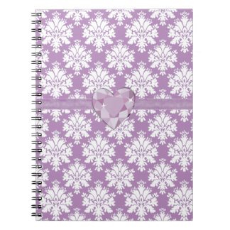 Espiral O roxo do KRW Jeweled o caderno alinhado damasco