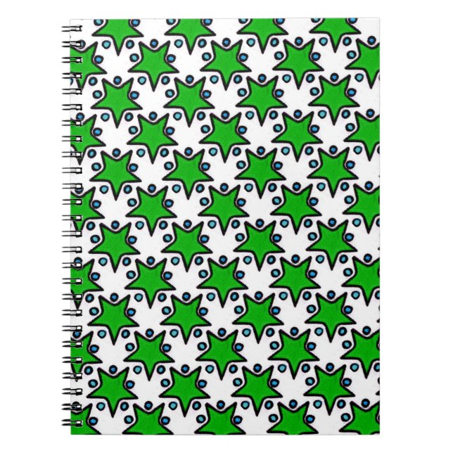 Espiral O verde Stars o caderno (Frente)