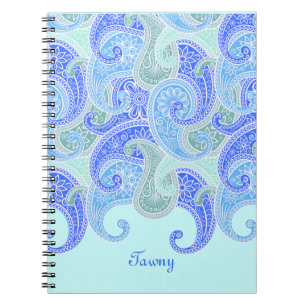 Espiral Oceano do caderno de Paisley