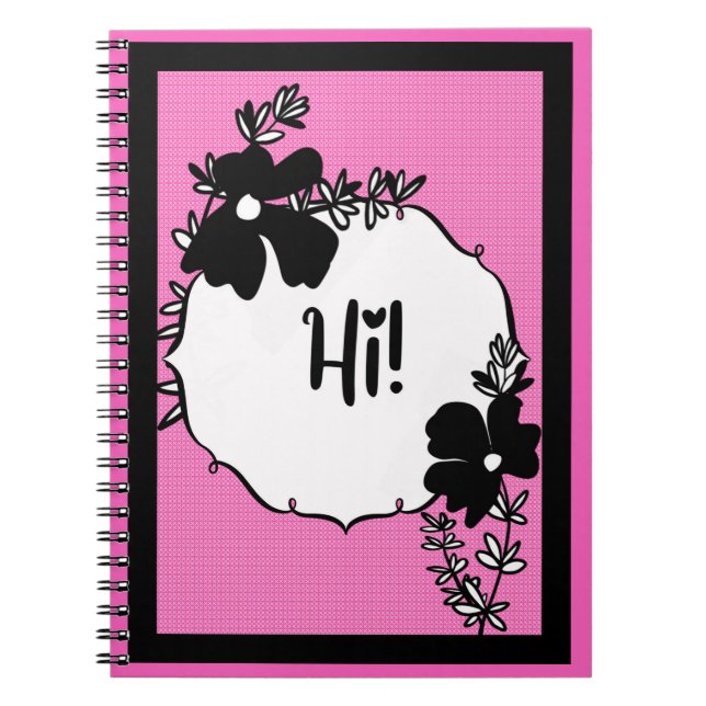 Espiral Olá! – Caderno de Olá Floral Brilhante (Frente)
