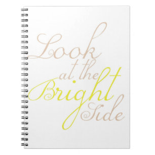 Espiral Olhe o caderno inspirador da parte positiva