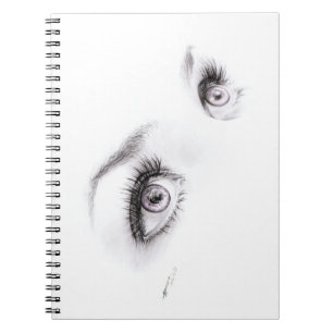Espiral Olhos bonitos que tiram o caderno minimalista da