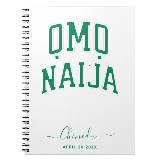 Espiral Omo-Naija — Caderno Personalizado (Frente)