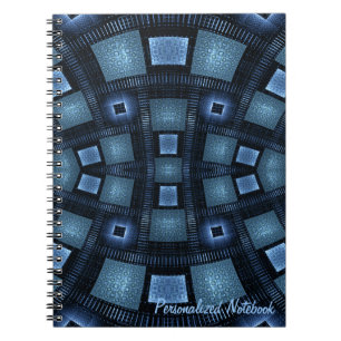 Espiral Os movimentos do azul personalizaram o caderno