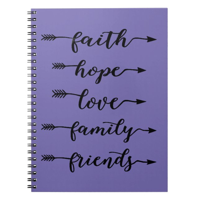 Espiral Palavras de seta   caderno (Frente)