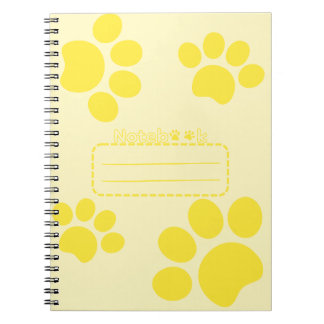 Espiral Pás de gato - caderno amarelo