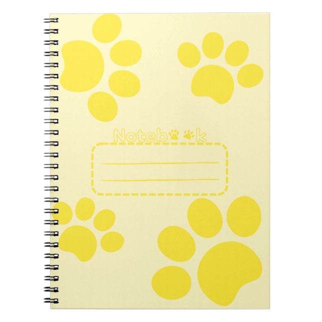 Espiral Pás de gato - caderno amarelo (Frente)