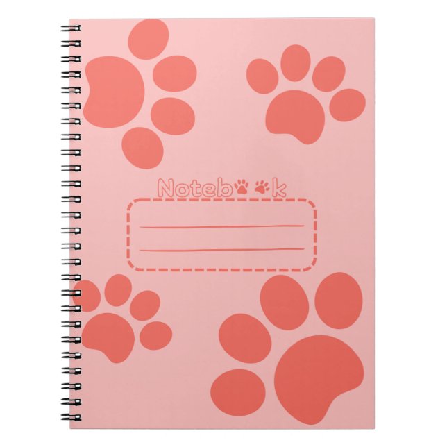 Espiral Pás de gato - caderno vermelho (Frente)