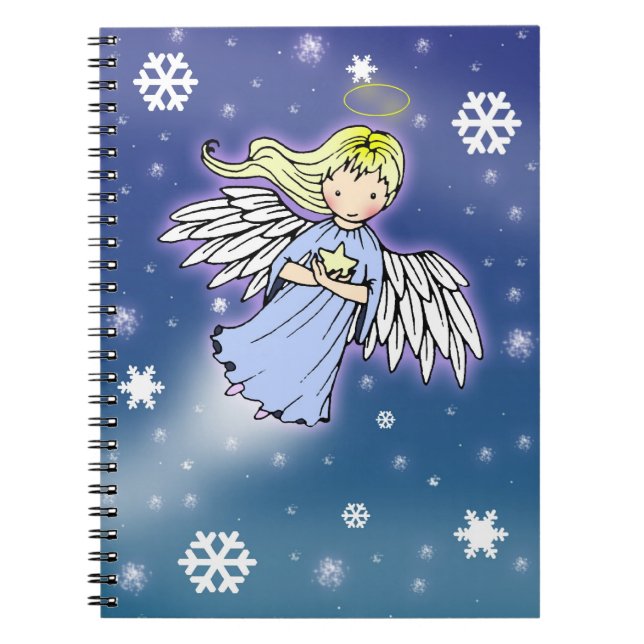 Espiral Pequeno Anjo do Inverno no Caderno de Neve (Frente)