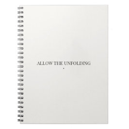 Espiral Permitir o Caderno Desdobrável – Minimalista Suave