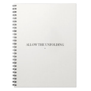 Espiral Permitir o Caderno Desdobrável – Minimalista Suave