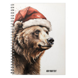 Espiral PERSONALIZAÇÃO: Urso de Natal | Caderno